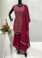 Georgette Pink Festival Wear Hand Work Readymade Sharara Suit